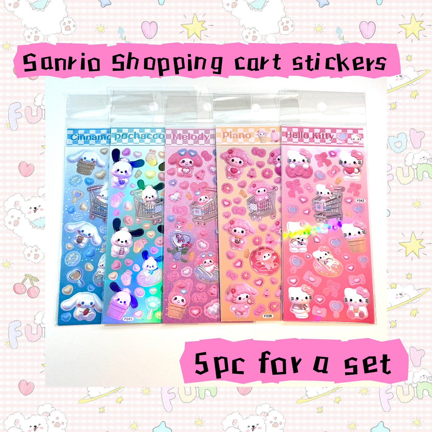Sanrio Shopping Cart 5pc