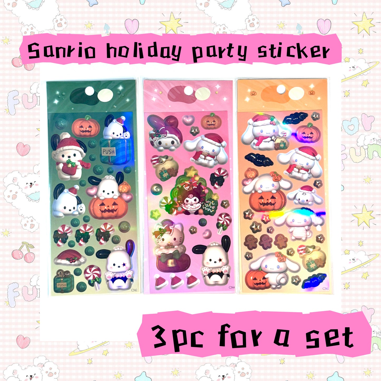 Sanrio Holiday Party 3pc