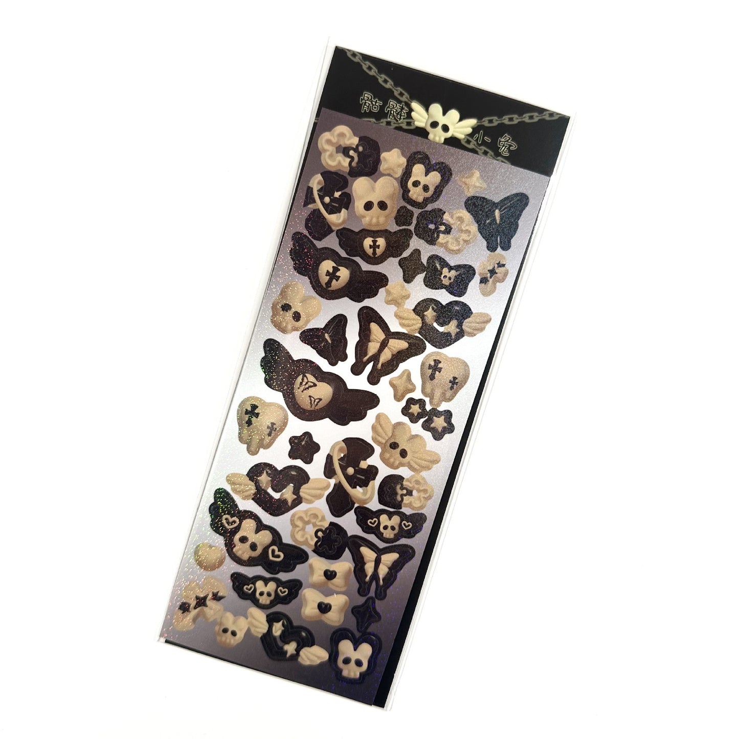 SKULL RABBIT Modeling Sticker - Laser Sparkling Gradient 6pc