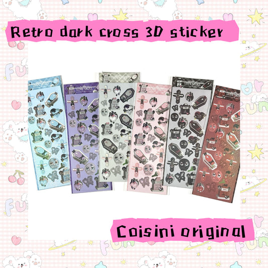 Retro Dark Cross 3D 6pc