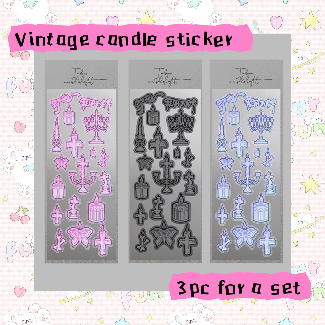 Vintage Candle 3pc