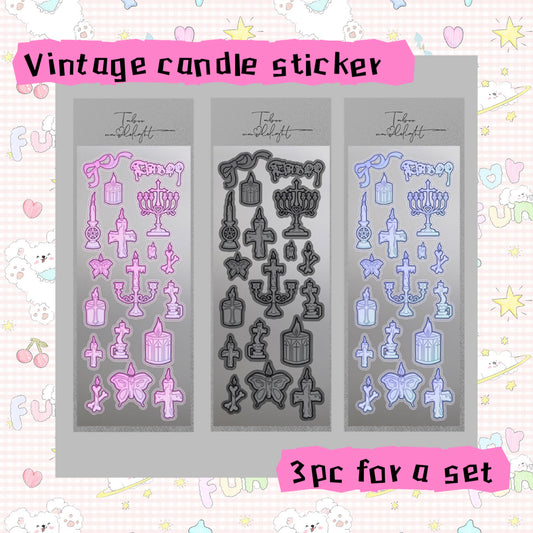 Vintage Candle 3pc
