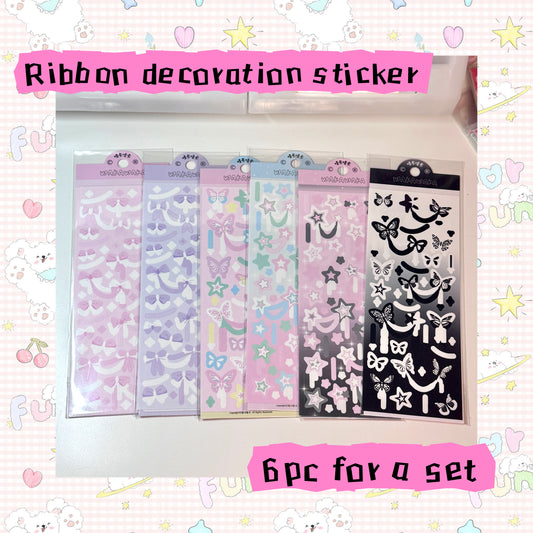 Ribbon Decoration 6pc