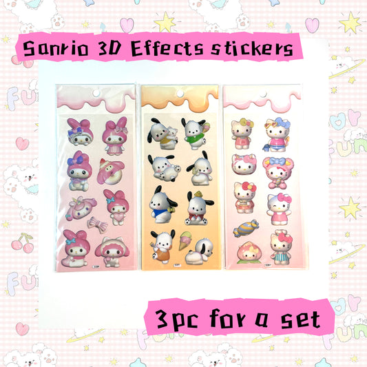 Sanrio 3D Effects 3pc