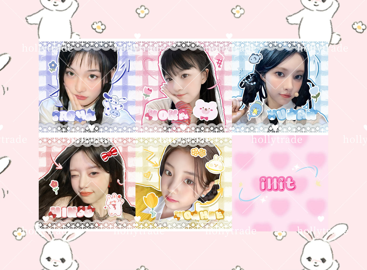 ILLIT Cute Plaid Girls 50pc
